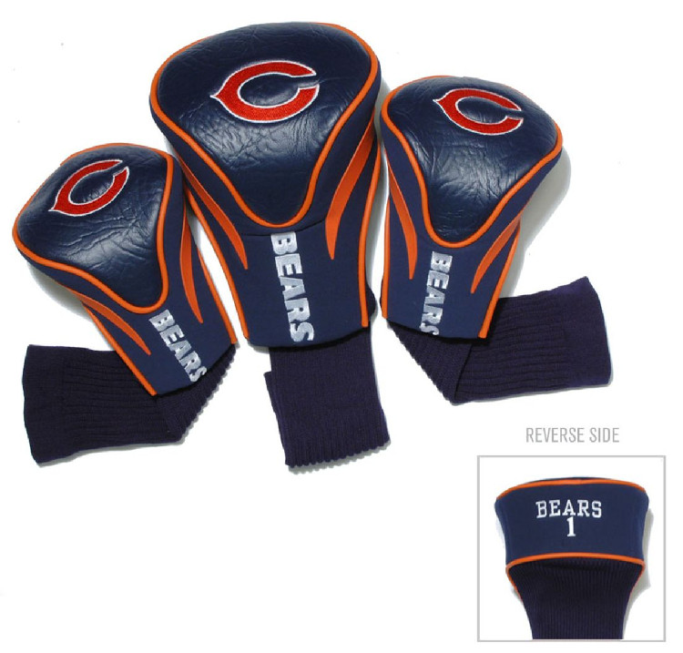 Chicago Bears Golf Club 3 Piece Contour Headcover Set