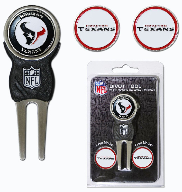 Houston Texans Golf Divot Tool with 3 Markers