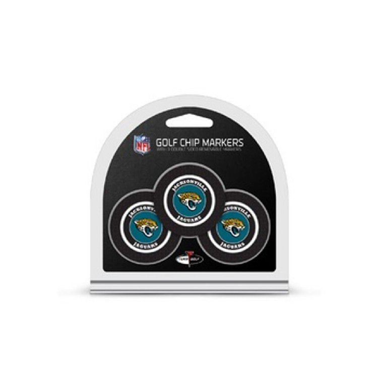 Jacksonville Jaguars Golf Chip with Marker 3 Pack