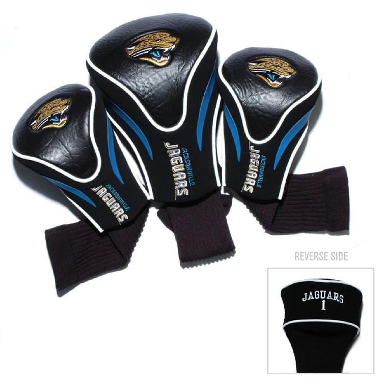 Jacksonville Jaguars Golf Club Headcover Set 3 Piece Contour Style