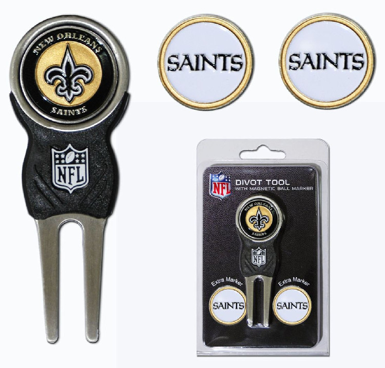 New Orleans Saints Golf Divot Tool with 3 Markers