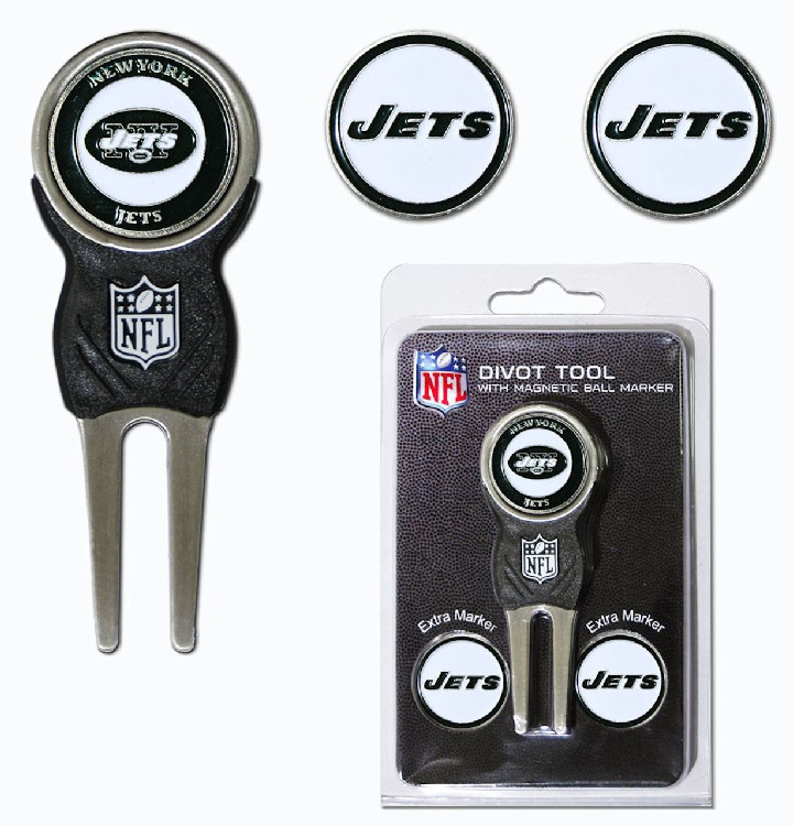 New York Jets Golf Divot Tool with 3 Markers