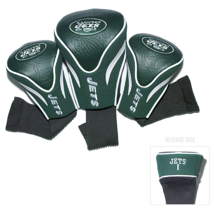 New York Jets Golf Club 3 Piece Contour Headcover Set