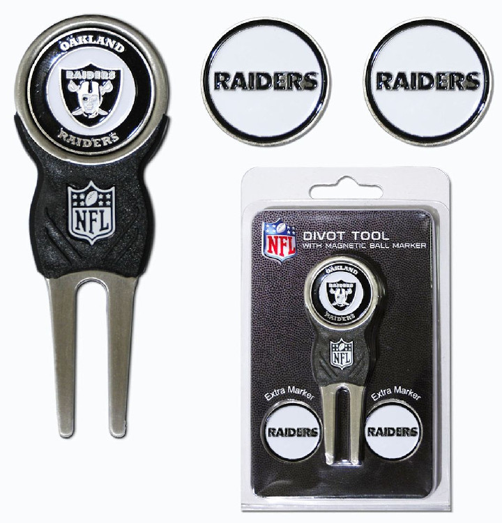 Las Vegas Raiders Golf Divot Tool with 3 Markers