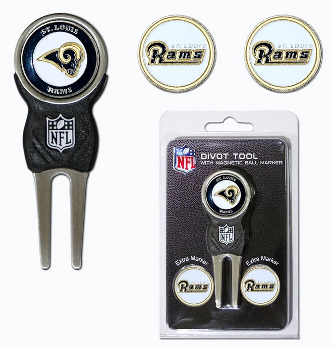 Team Golf St. Louis Rams Golf Divot Tool with 3 Markers