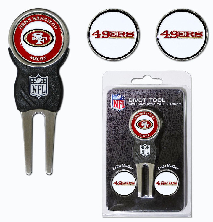 San Francisco 49ers Golf Divot Tool with 3 Markers