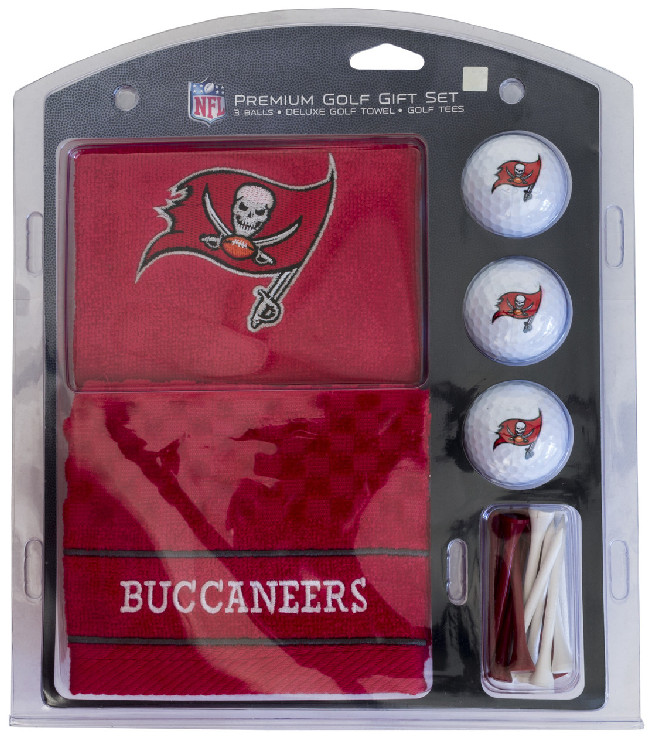 Tampa Bay Buccaneers Golf Gift Set with Embroidered Towel