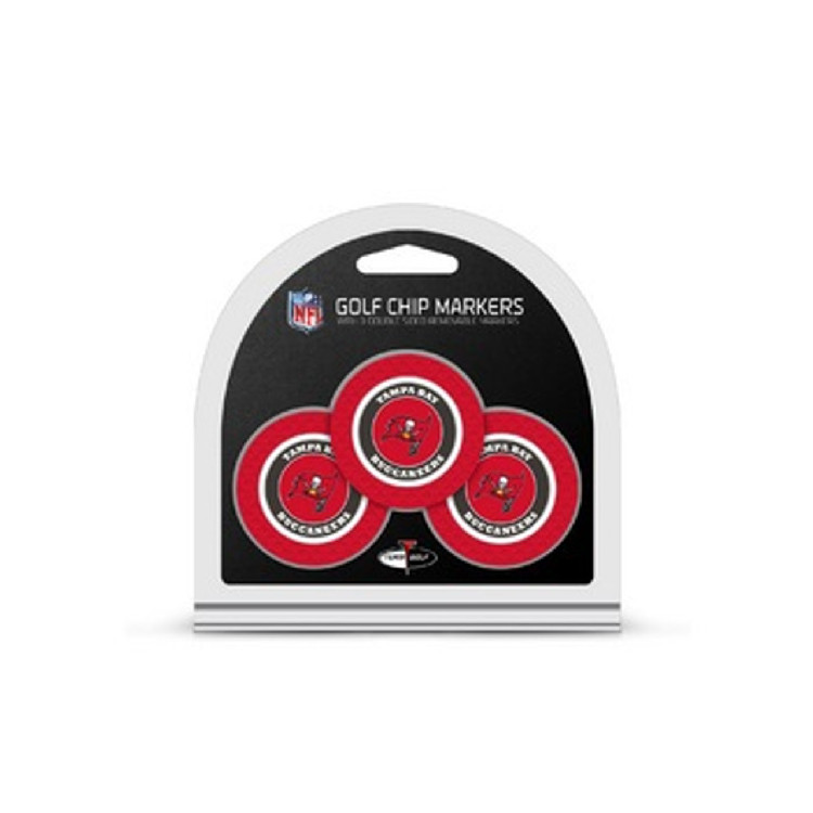 Tampa Bay Buccaneers Golf Chip with Marker 3 Pack