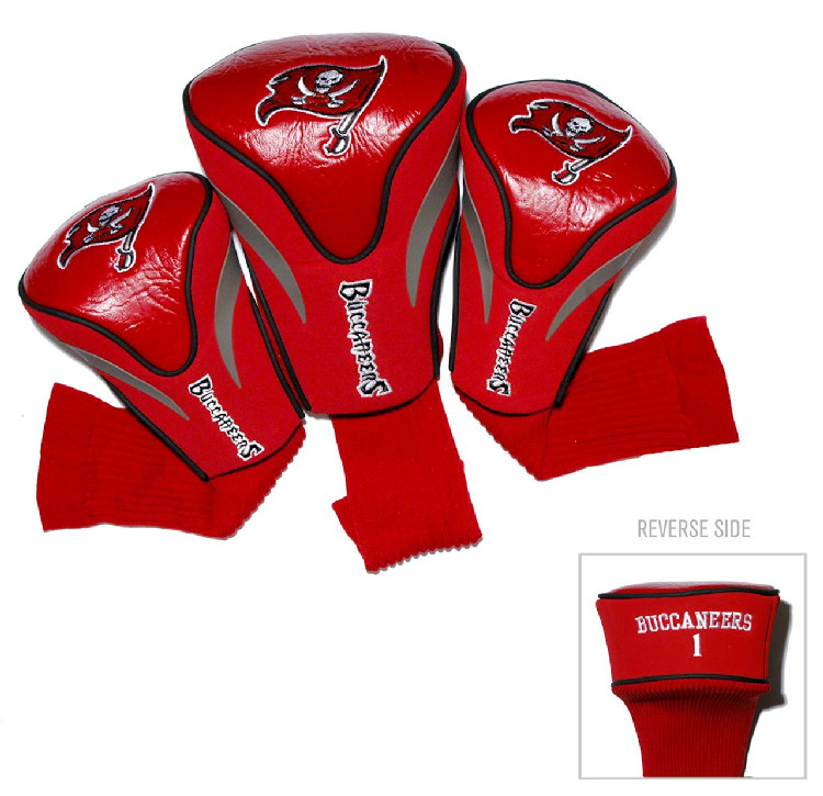 Tampa Bay Buccaneers Golf Club 3 Piece Contour Headcover Set