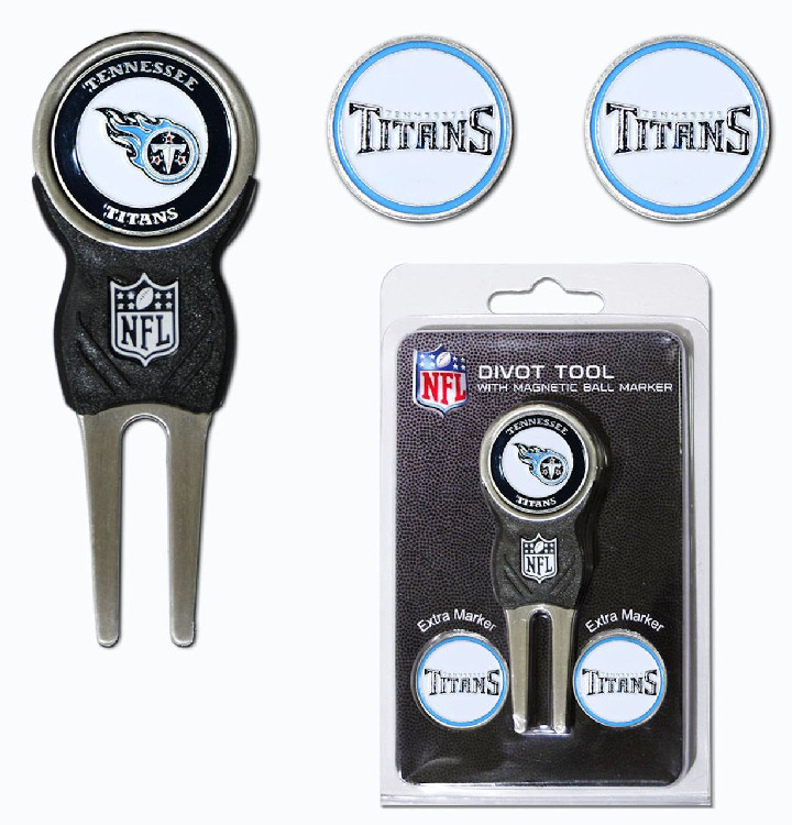 Tennessee Titans Golf Divot Tool with 3 Markers