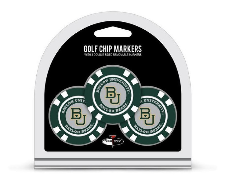 Baylor Bears Golf Chip with Marker 3 Pack