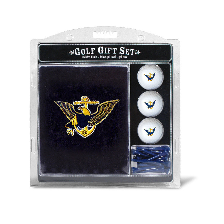 US Navy Golf Gift Set with Embroidered Towel