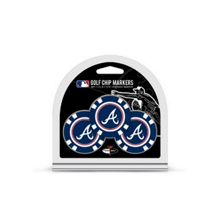 Atlanta Braves Golf Chip with Marker 3 Pack