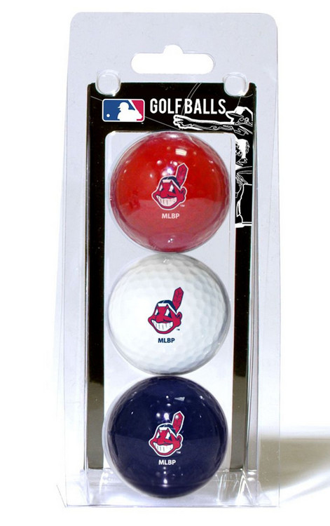 Cleveland Indians 3 Pack of Golf Balls