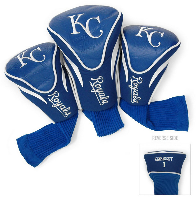 Kansas City Royals Golf Club 3 Piece Contour Headcover Set