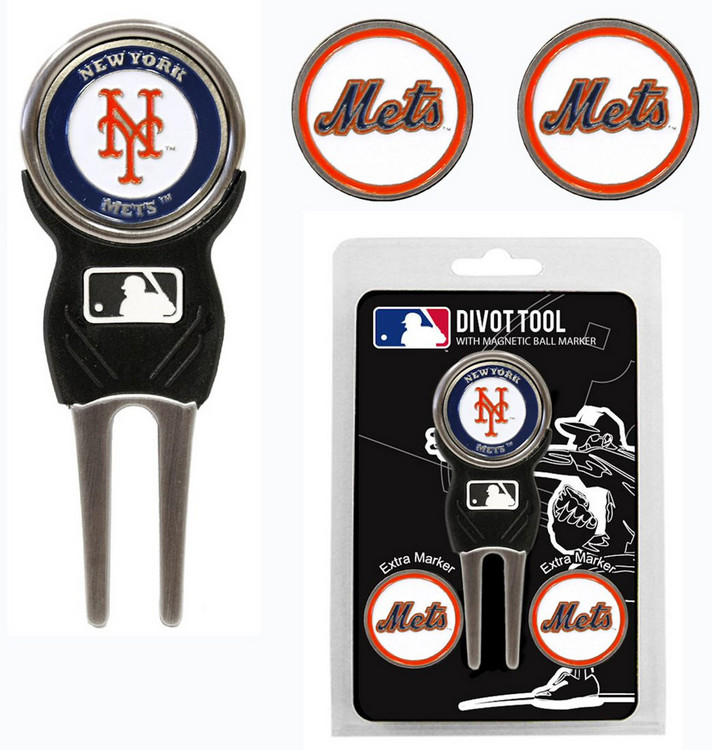 New York Mets Golf Divot Tool with 3 Markers