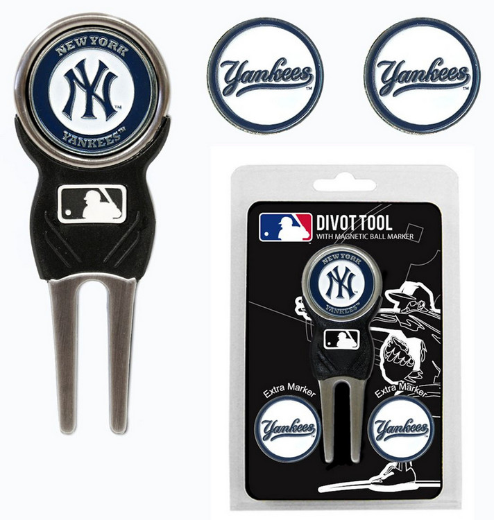 New York Yankees Golf Divot Tool with 3 Markers