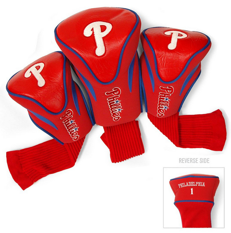 Philadelphia Phillies Golf Club 3 Piece Contour Headcover Set