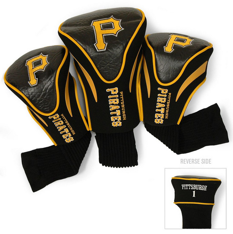 Pittsburgh Pirates Golf Club 3 Piece Contour Headcover Set