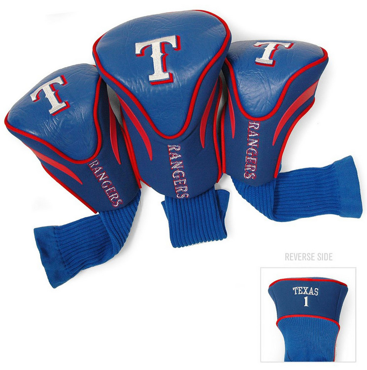 Texas Rangers Golf Club 3 Piece Contour Headcover Set