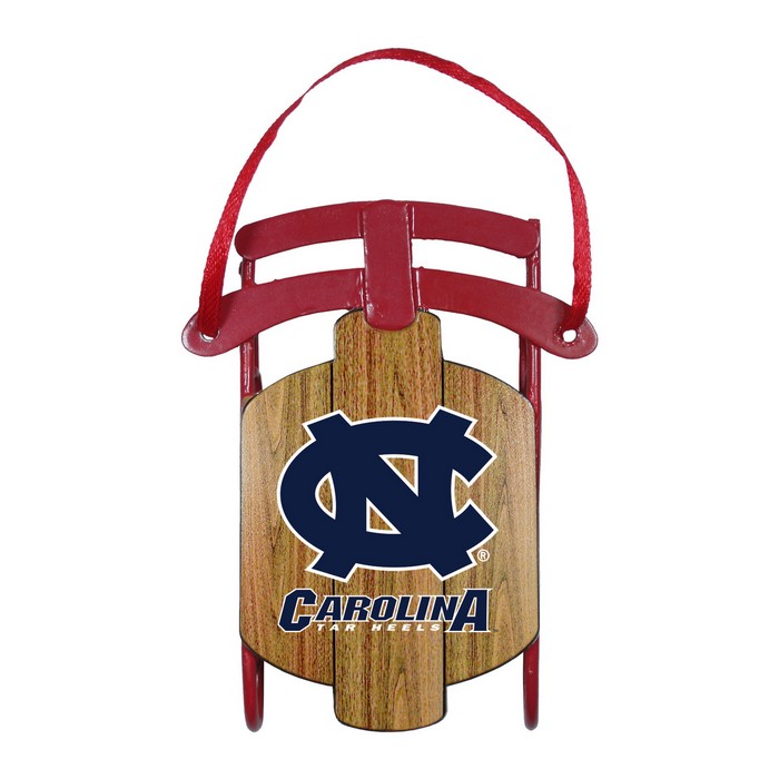 North Carolina Tar Heels Ornament - Metal Sled