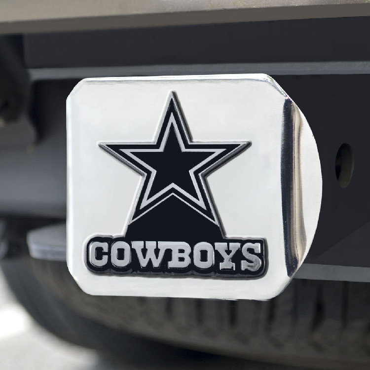 Dallas Cowboys Hitch Cover Chrome Emblem on Chrome