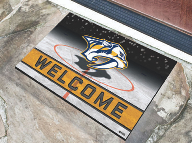 Nashville Predators Door Mat 18x30 Welcome Crumb Rubber