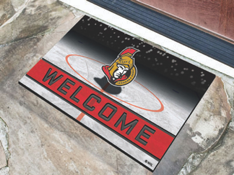 Ottawa Senators Door Mat 18x30 Welcome Crumb Rubber