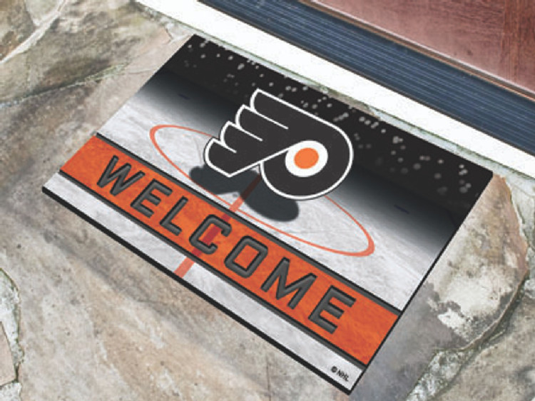 Philadelphia Flyers Door Mat 18x30 Welcome Crumb Rubber