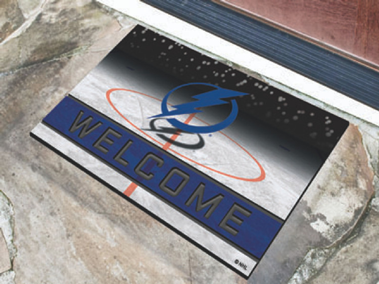 Tampa Bay Lightning Door Mat 18x30 Welcome Crumb Rubber