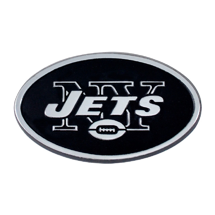 New York Jets Auto Emblem Premium Metal Chrome