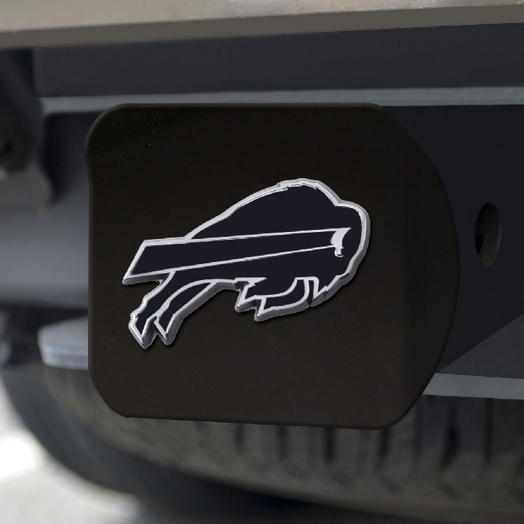 Buffalo Bills Hitch Cover Chrome Emblem on Black