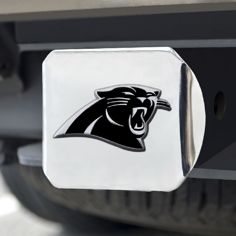 Carolina Panthers Hitch Cover Chrome Emblem on Chrome