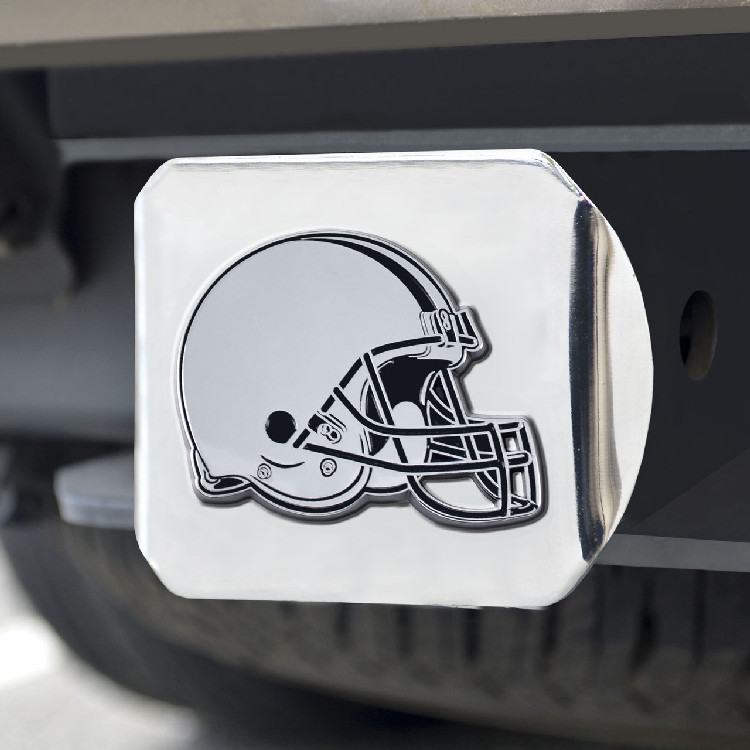 Cleveland Browns Hitch Cover Chrome Emblem on Chrome