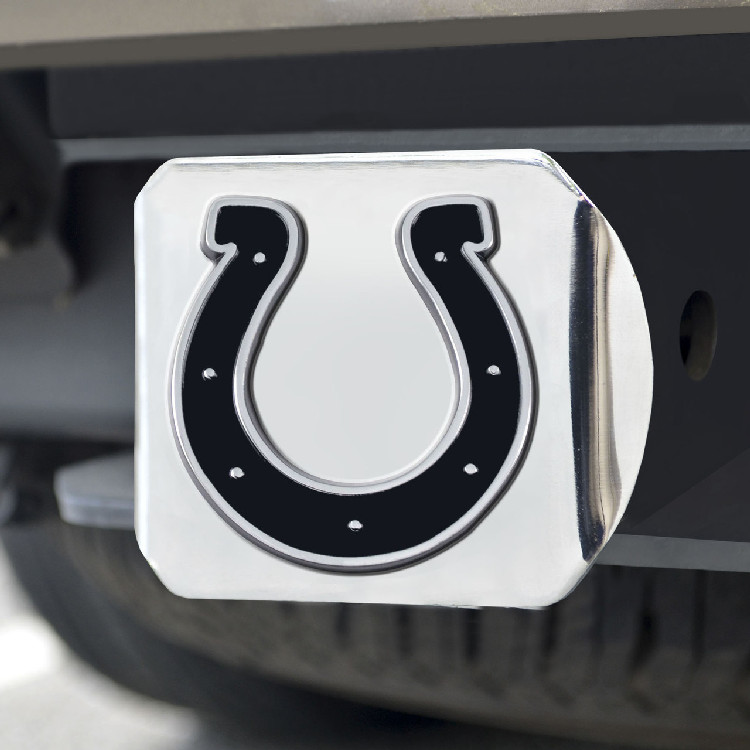 Indianapolis Colts Hitch Cover Chrome Emblem on Chrome