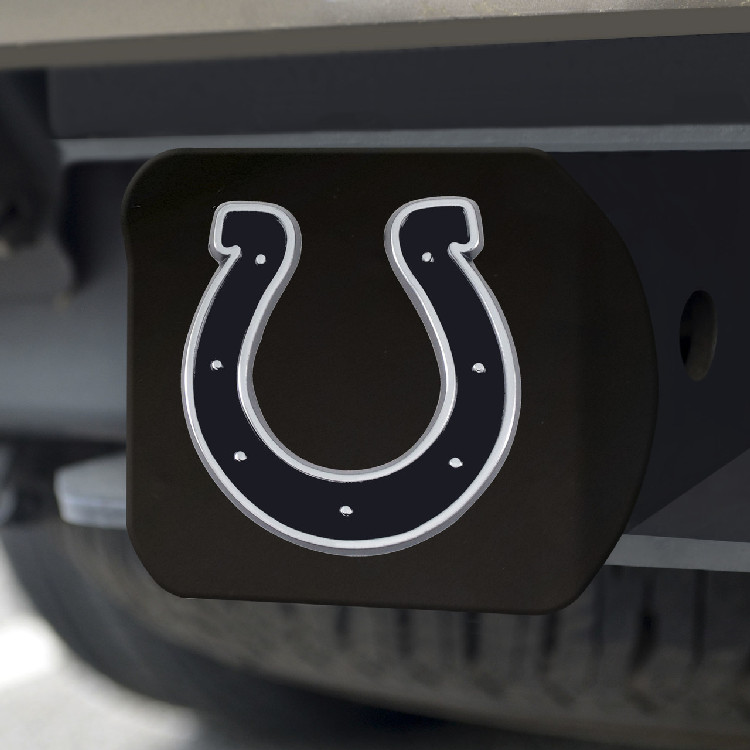 Indianapolis Colts Hitch Cover Chrome Emblem on Black