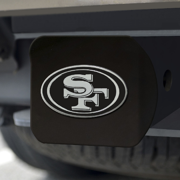 San Francisco 49ers Hitch Cover Chrome Emblem on Black