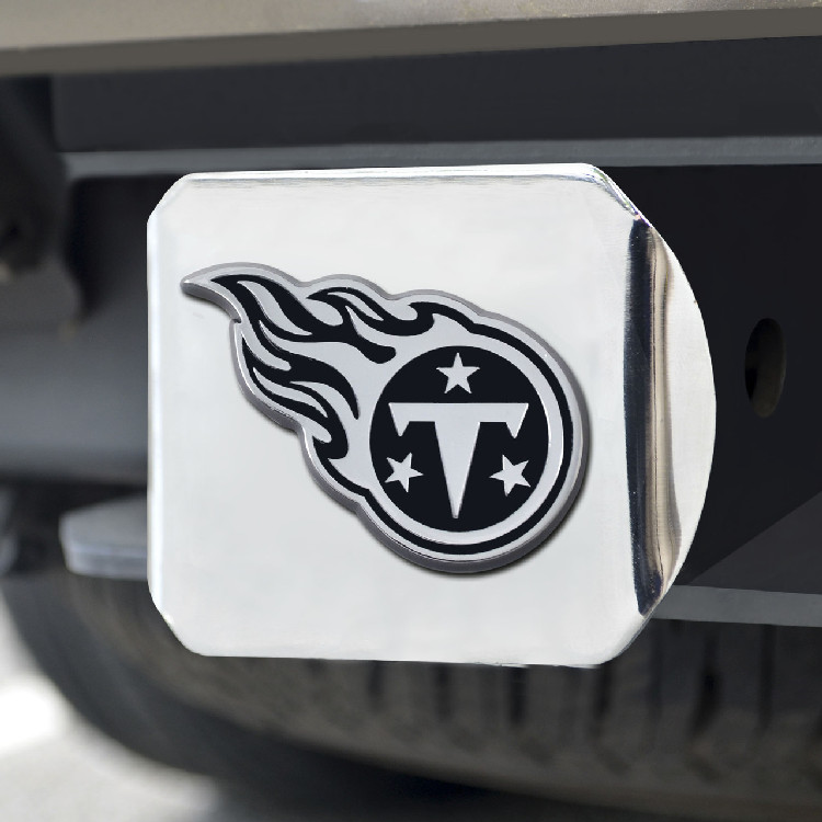 Tennessee Titans Hitch Cover Chrome Emblem on Chrome