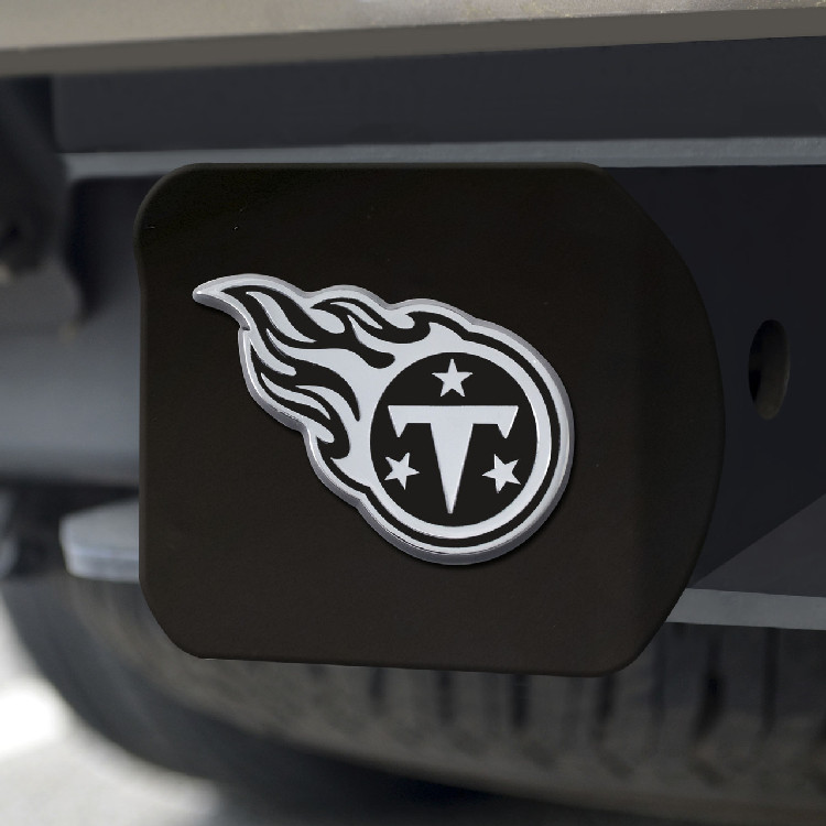 Tennessee Titans Hitch Cover Chrome Emblem on Black