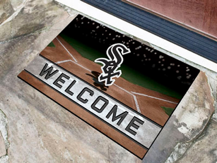 Chicago White Sox Door Mat 18x30 Welcome Crumb Rubber