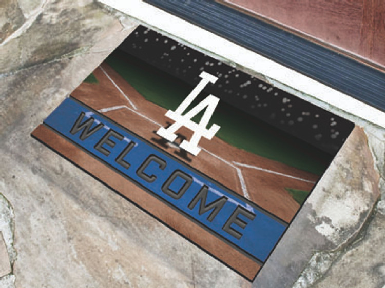 Los Angeles Dodgers Door Mat 18x30 Welcome Crumb Rubber