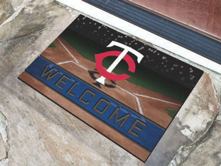 Minnesota Twins Door Mat 18x30 Welcome Crumb Rubber