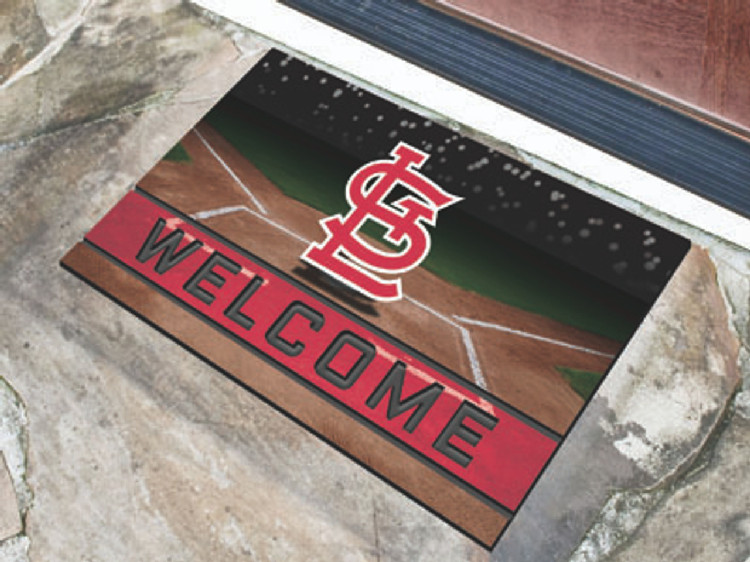 St. Louis Cardinals Door Mat 18x30 Welcome Crumb Rubber