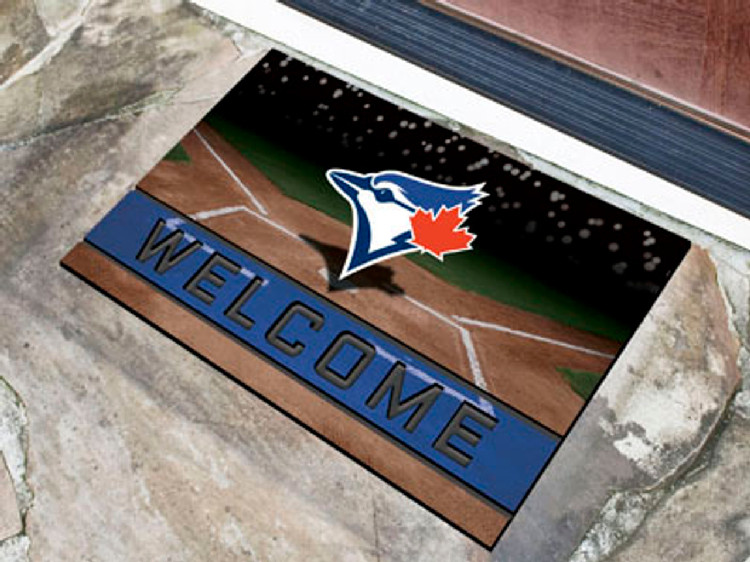 Toronto Blue Jays Door Mat 18x30 Welcome Crumb Rubber