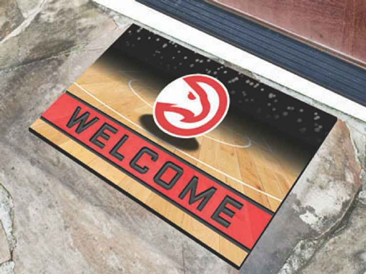 Atlanta Hawks Door Mat 18x30 Welcome Crumb Rubber