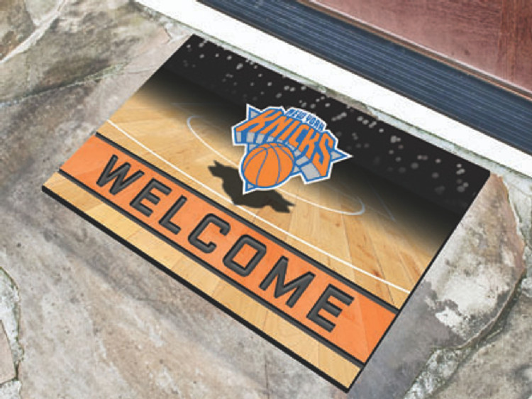 New York Knicks Door Mat 18x30 Welcome Crumb Rubber