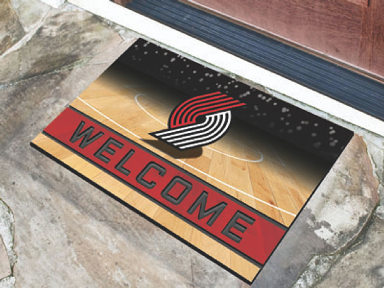 Portland Trail Blazers Door Mat 18x30 Welcome Crumb Rubber