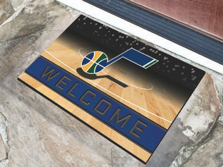 Utah Jazz Door Mat 18x30 Welcome Crumb Rubber