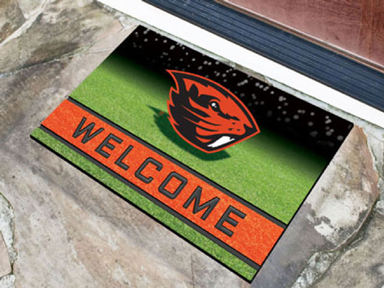 Oregon State Beavers Door Mat 18x30 Welcome Crumb Rubber