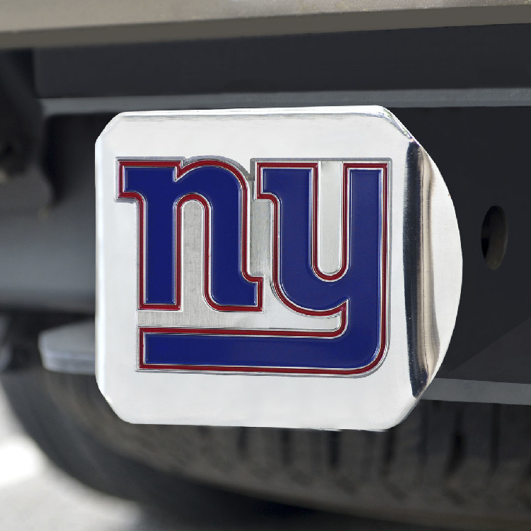 New York Giants Hitch Cover Color Emblem on Chrome